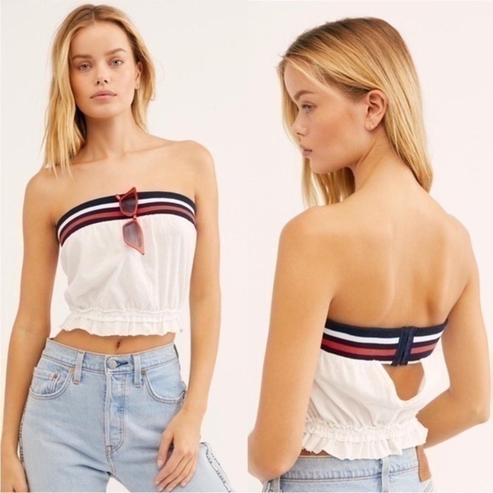 Free People Grand Slam White Tube Top size xs.